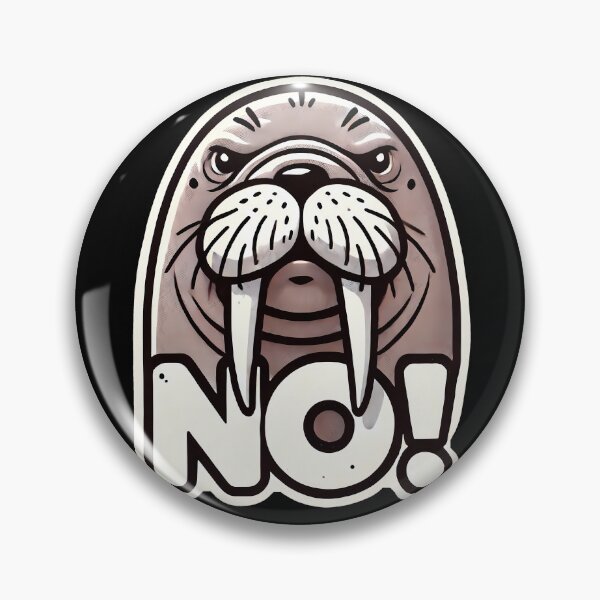 Item preview, Grumpy Walrus "NO!" Design - Perfect for Humor and Animal Lovers designed and sold by meshhead.