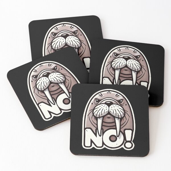 Item preview, Grumpy Walrus "NO!" Design - Perfect for Humor and Animal Lovers designed and sold by meshhead.