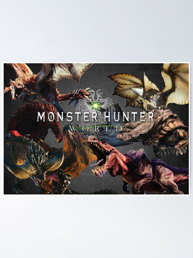 Monster Hunter World Poster Framed Art Print for Sale by Netscape28kbps