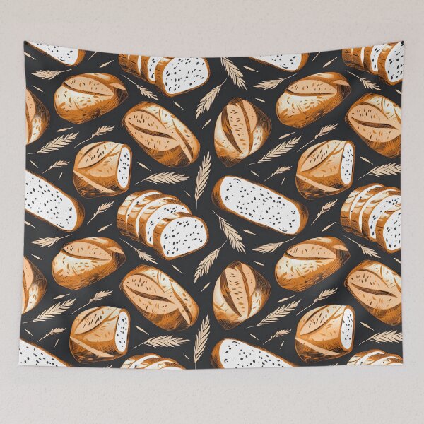 Item preview, Sourdough Bread Seamless Pattern designed and sold by palaco210.