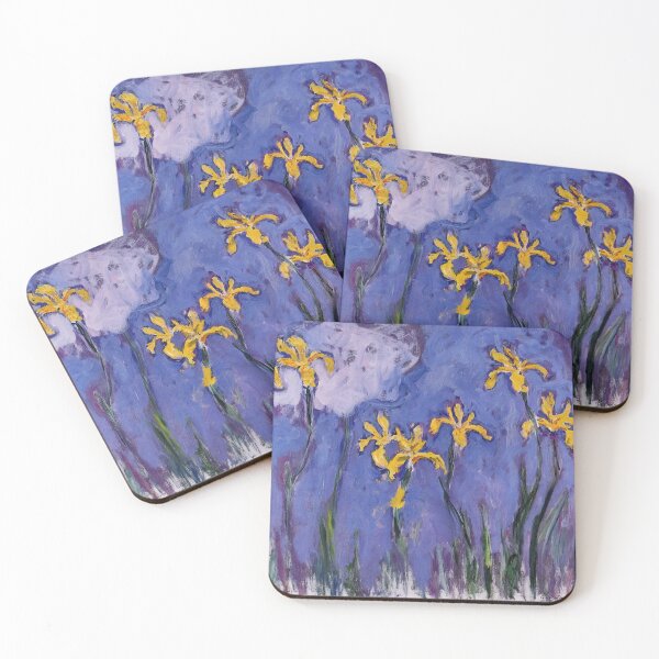 Item preview, Yellow Irises with Pink Cloud - Claude Monet designed and sold by dottyshai.