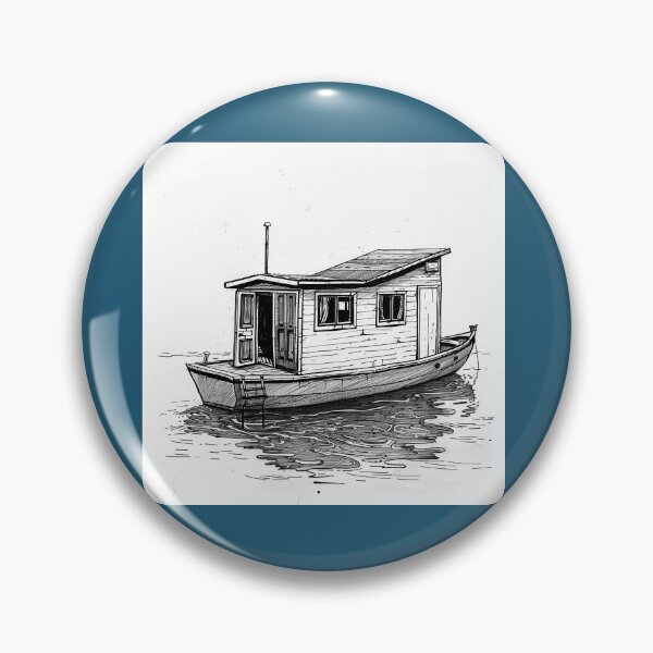 Item preview, Bare bones houseboat designed and sold by Delicate-AI.