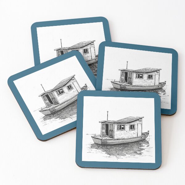 Item preview, Bare bones houseboat designed and sold by Delicate-AI.