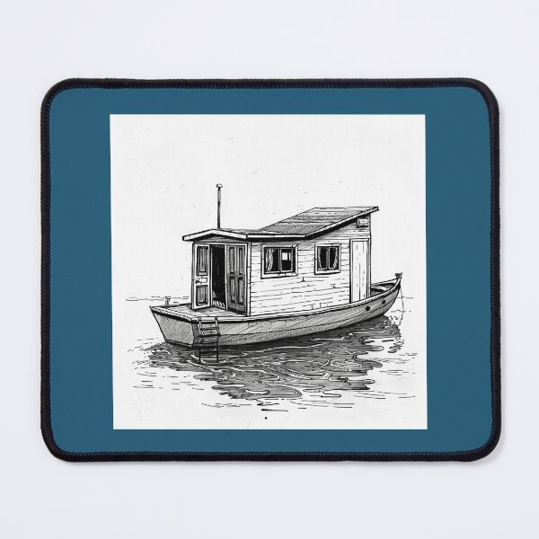 Item preview, Bare bones houseboat designed and sold by Delicate-AI.
