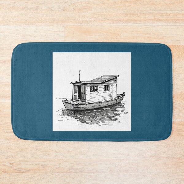 Item preview, Bare bones houseboat designed and sold by Delicate-AI.