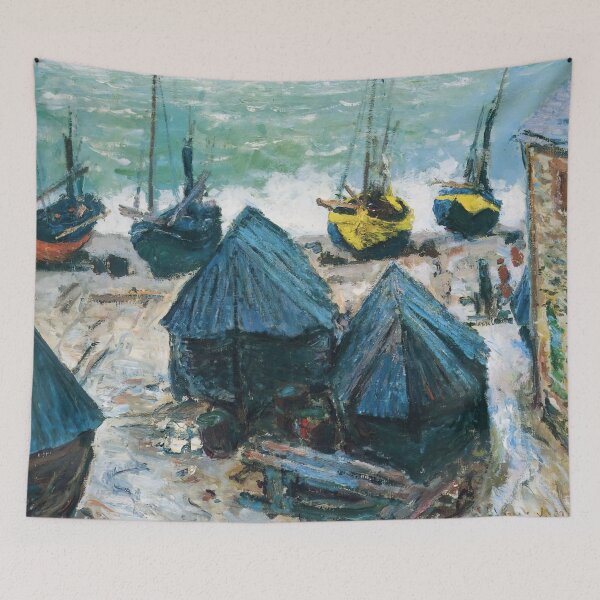 Item preview, Barcos en la playa de Etretat - Claude Monet designed and sold by dottyshai.