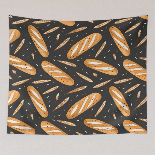 Item preview, Sourdough Bread Seamless Pattern designed and sold by palaco210.
