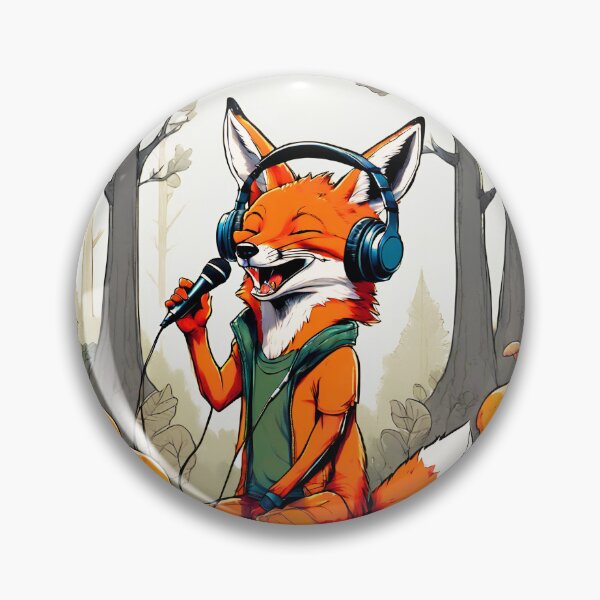 Item preview, Smiling fox sing in forest designed and sold by ColorfulCreate.