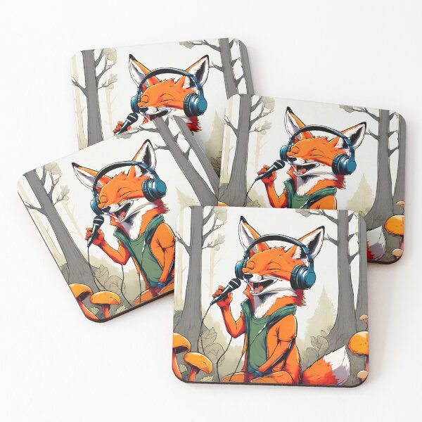 Item preview, Smiling fox sing in forest designed and sold by ColorfulCreate.