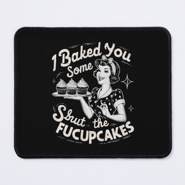 Item preview, Shut The Fucupcakes, Vintage Retro Housewife Funny Sarcastic Adult Humor Sublimation Design Mug Tote designed and sold by AmiGraph.