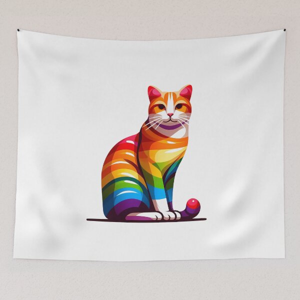 Item preview, Adorable and Pride LGBTQ+ Cat designed and sold by Second Draft Visuals.