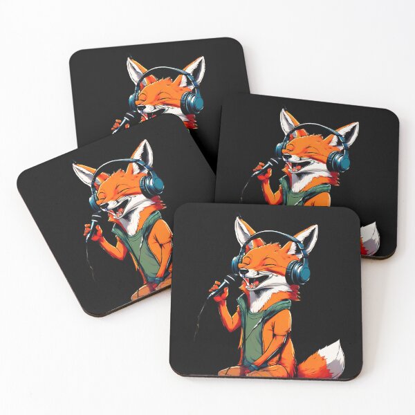 Item preview, Smiling fox sing in forest designed and sold by ColorfulCreate.