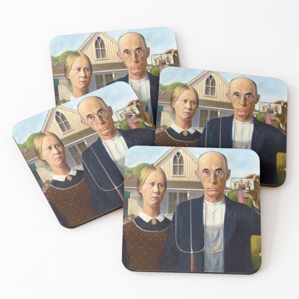 Item preview, American Gothic parody of Grant Wood painting designed and sold by ArtUnova.