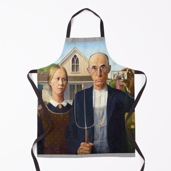 Item preview, American Gothic parody of Grant Wood painting designed and sold by ArtUnova.