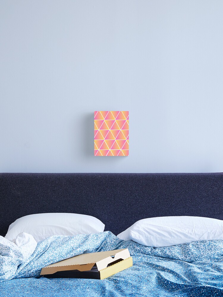 Thumbnail 2 of 3, Canvas Print, Gradient Triangle Pattern designed and sold by AbeeRedB.