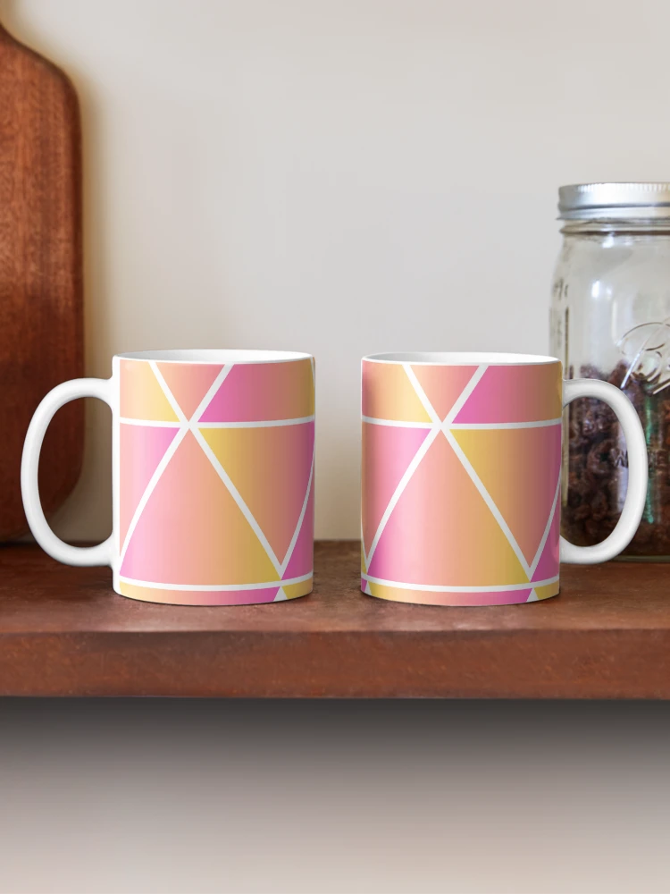 Thumbnail 2 of 6, Coffee Mug, Gradient Triangle Pattern designed and sold by AbeeRedB.