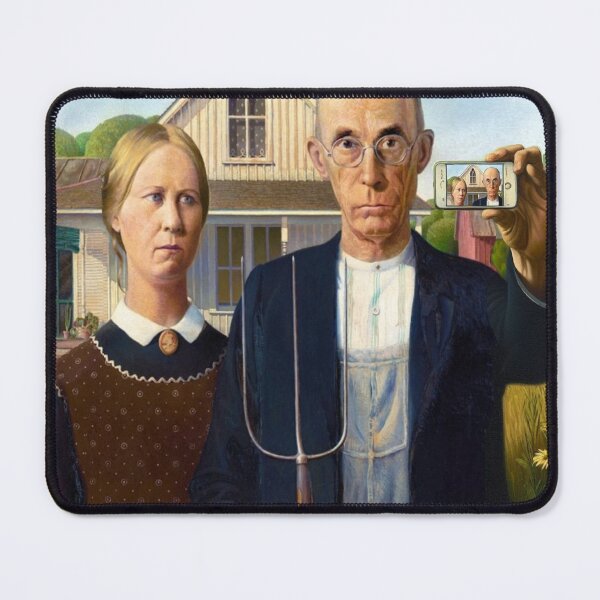 Item preview, American Gothic parody of Grant Wood painting designed and sold by ArtUnova.