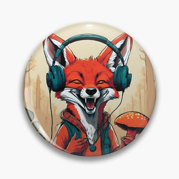 Item preview, Smiling fox sing in forest designed and sold by ColorfulCreate.