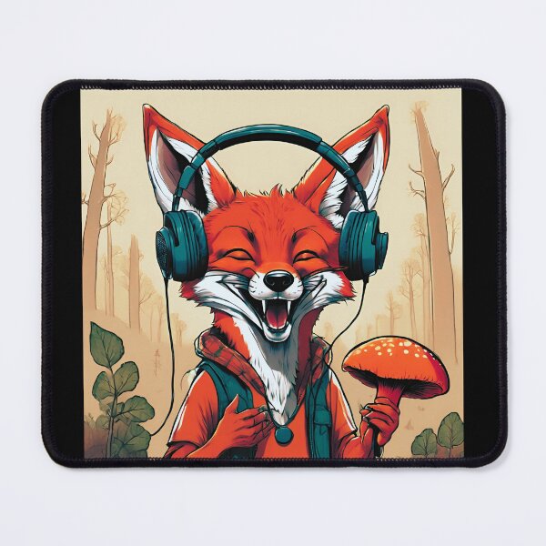 Item preview, Smiling fox sing in forest designed and sold by ColorfulCreate.