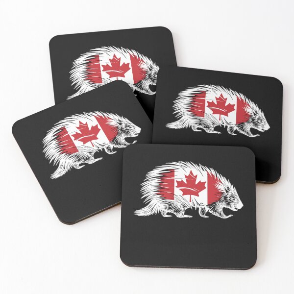 Item preview, Maple Leaf Porcupine Canadian Flag Canada designed and sold by Smix Pixels.
