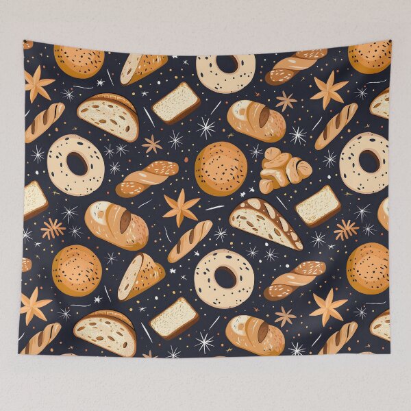 Item preview, Sourdough Bread Seamless Pattern designed and sold by palaco210.