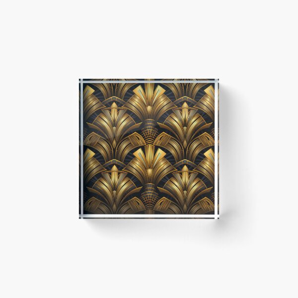 Item preview, Golden And Black Art Deco Chic Boujee Pattern  designed and sold by DEC02.