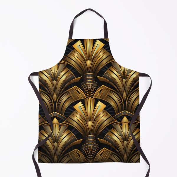 Item preview, Golden And Black Art Deco Chic Boujee Pattern designed and sold by DEC02.