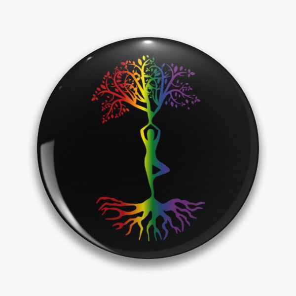 Item preview, Tree of Life, Om Yoga, Yoga pose rainbow tree graphic. Spiritual tree of life graphic designed and sold by PrideBeProud.