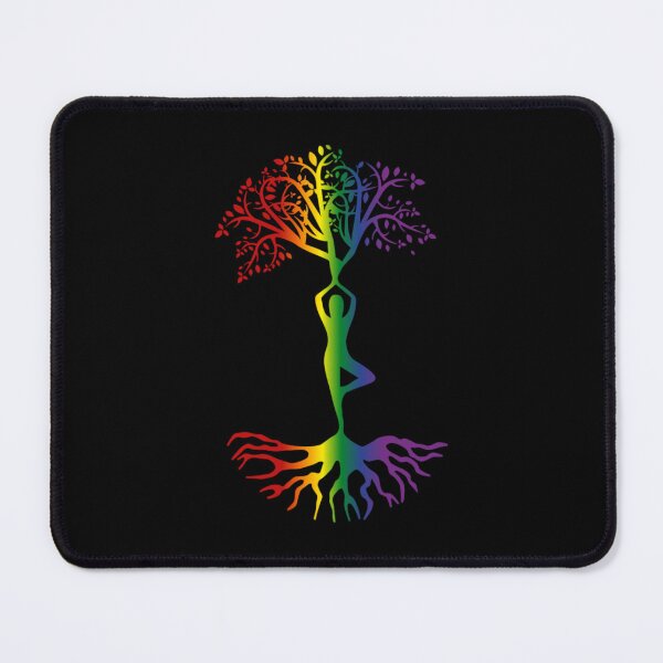 Item preview, Tree of Life, Om Yoga, Yoga pose rainbow tree graphic. Spiritual tree of life graphic designed and sold by PrideBeProud.
