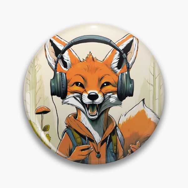 Item preview, Smiling fox sing in forest designed and sold by ColorfulCreate.