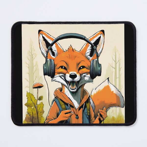 Item preview, Smiling fox sing in forest designed and sold by ColorfulCreate.