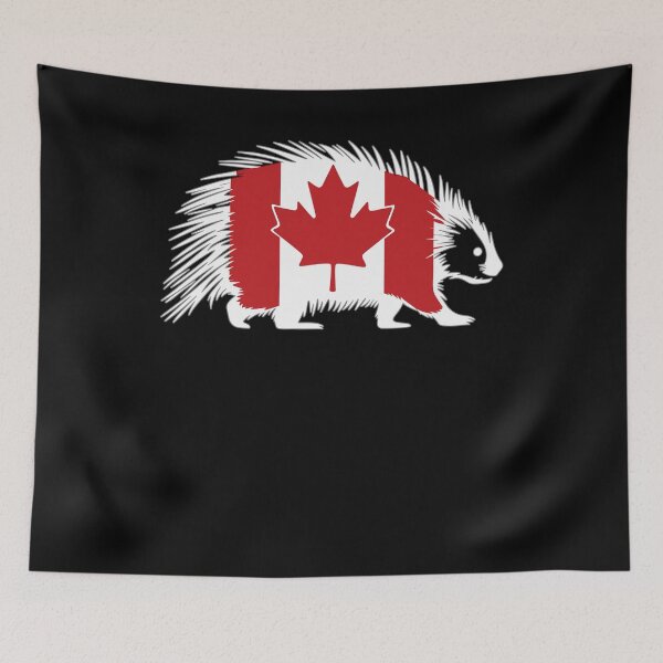 Item preview, Maple Leaf Porcupine Canadian Flag Canada designed and sold by Smix Pixels.