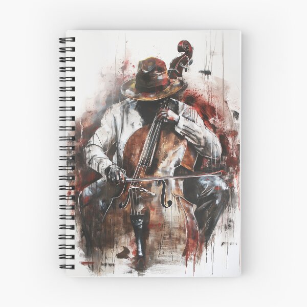Item preview, musician playing a cello designed and sold by Love-Light-Bite.