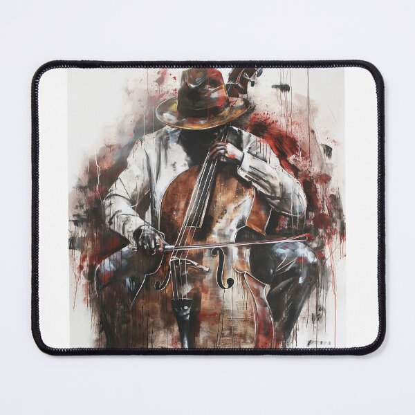 Item preview, musician playing a cello designed and sold by Love-Light-Bite.