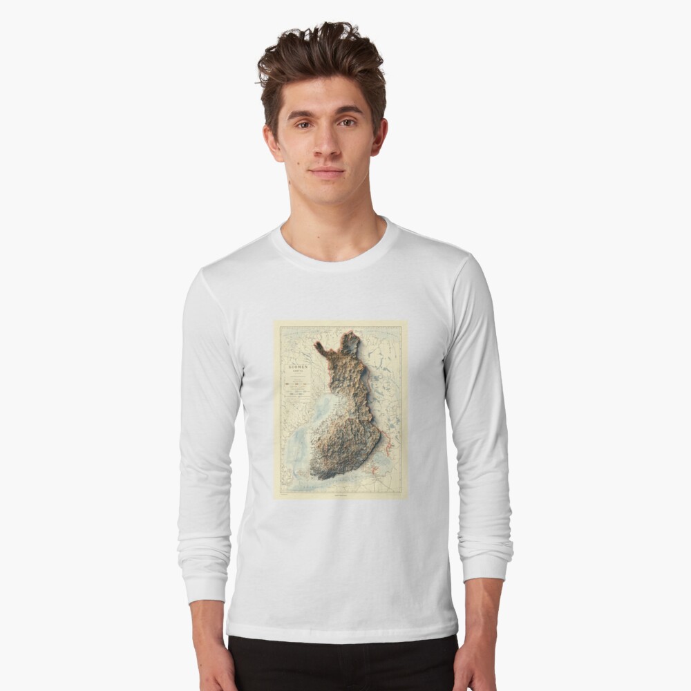 Item preview, Long Sleeve T-Shirt designed and sold by ThinkAboutMaps.