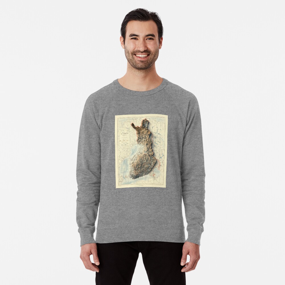 Item preview, Lightweight Sweatshirt designed and sold by ThinkAboutMaps.