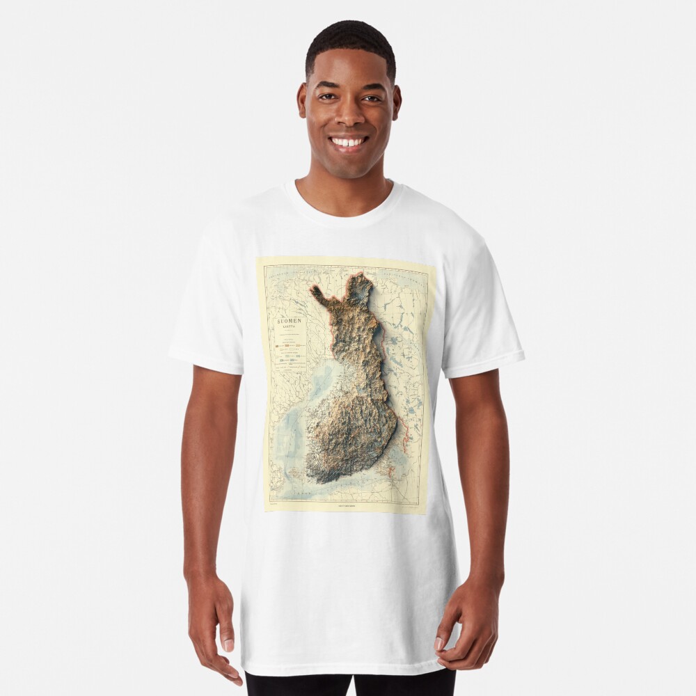 Item preview, Long T-Shirt designed and sold by ThinkAboutMaps.