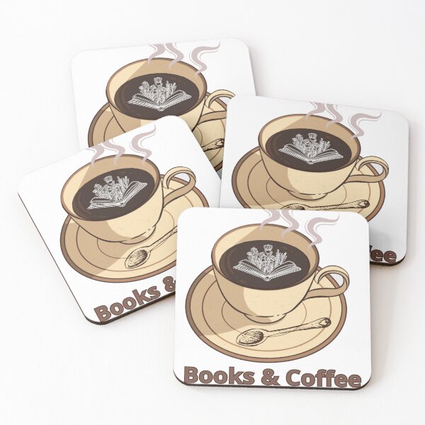 Item preview, Books & Coffee A guitly pleasure designed and sold by LiteraryPaws.