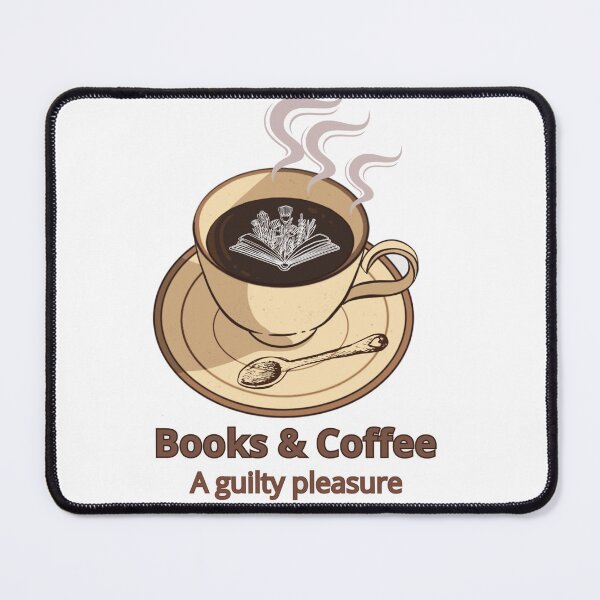 Item preview, Books & Coffee A guitly pleasure designed and sold by LiteraryPaws.