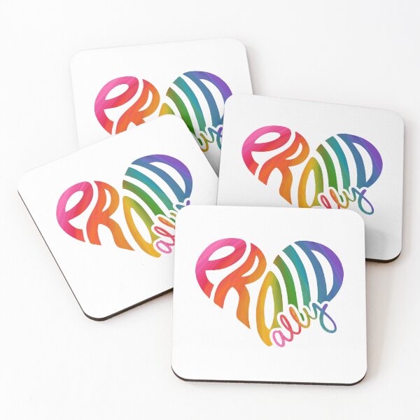 Item preview, Proud Ally Rainbow Watercolor Heart designed and sold by Olivia Ossege.