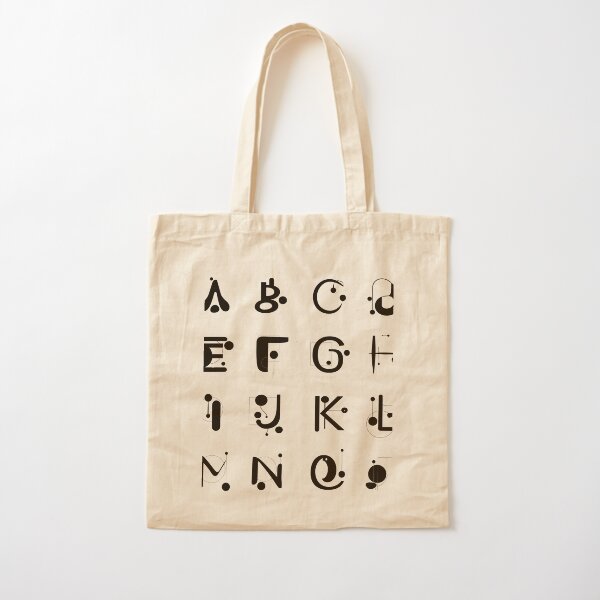 CALLIGRAPHY LETTERS Cotton Tote Bag