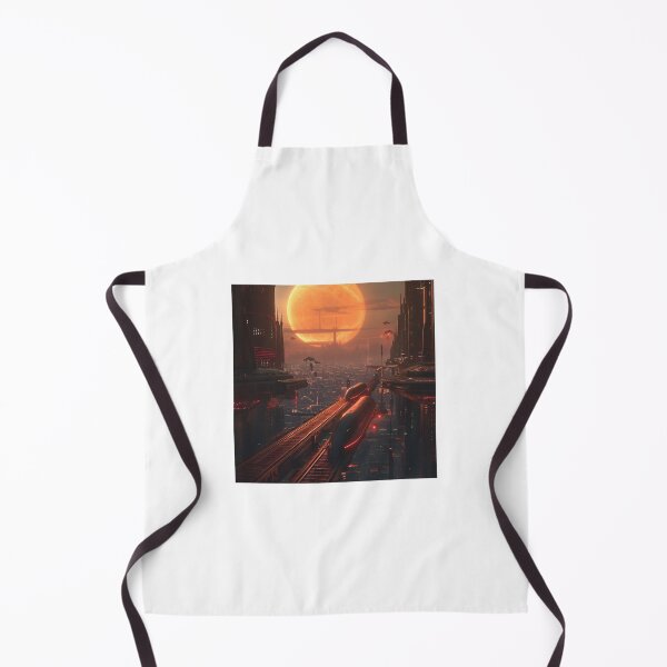 Item preview,  image of a futuristic cityscape at sunset designed and sold by Love-Light-Bite.