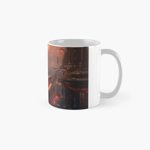 Item preview,  image of a futuristic cityscape at sunset designed and sold by Love-Light-Bite.