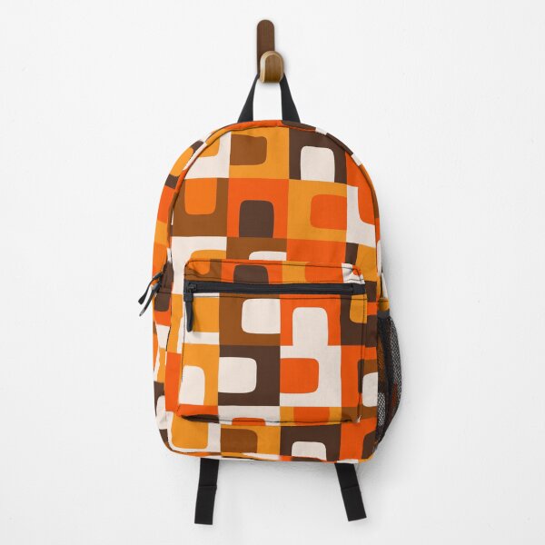 Item preview, Mid Century Modern Concordance Retro Geometric Pattern in 70s Brown and Orange designed and sold by kierkegaard.