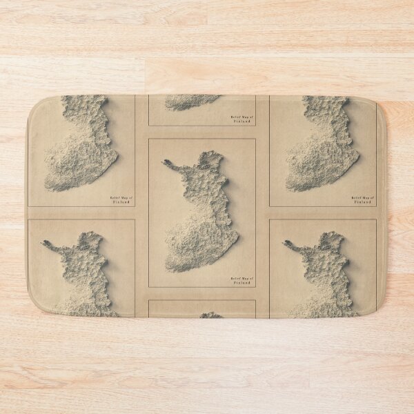 Item preview, Finland Shaded Relief 3D Map digitally-rendered designed and sold by ThinkAboutMaps.