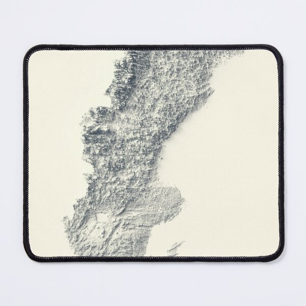 Item preview, Sweden Shaded Relief 3D Map digitally-rendered designed and sold by ThinkAboutMaps.