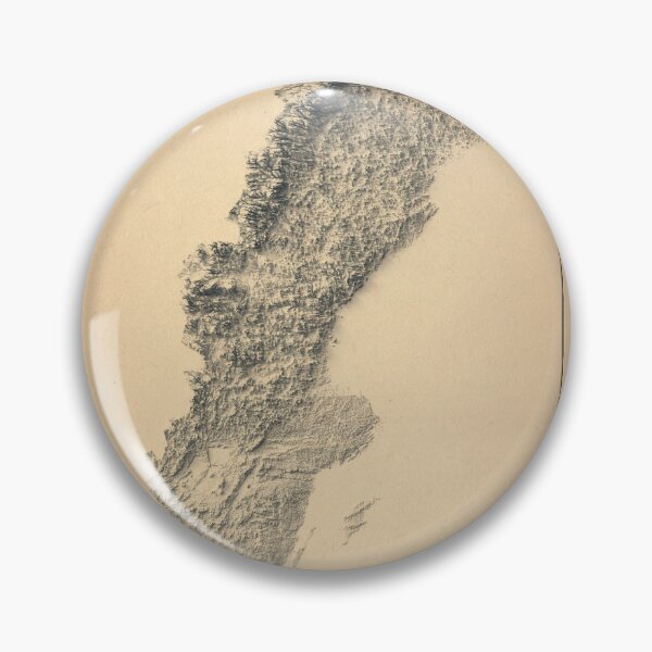 Item preview, Sweden Shaded Relief 3D Map digitally-rendered designed and sold by ThinkAboutMaps.