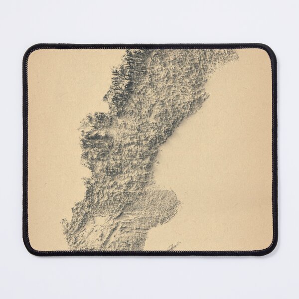 Item preview, Sweden Shaded Relief 3D Map digitally-rendered designed and sold by ThinkAboutMaps.