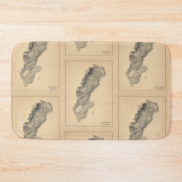 Item preview, Sweden Shaded Relief 3D Map digitally-rendered designed and sold by ThinkAboutMaps.
