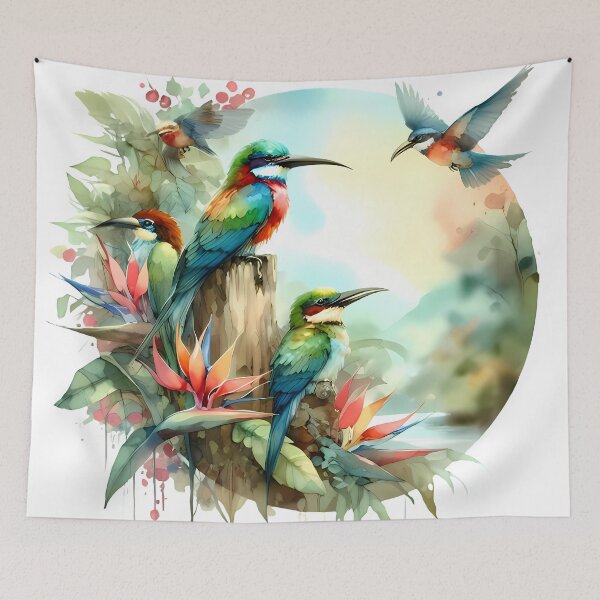 Item preview, Tropical birds in nature designed and sold by RubisLeaf.